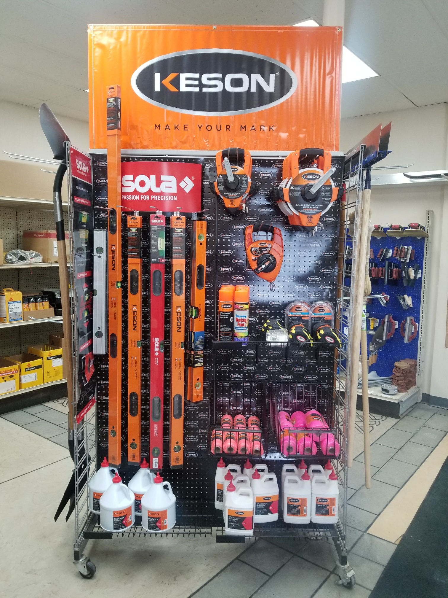 A selection of the tools and equipment we sell in our retail store