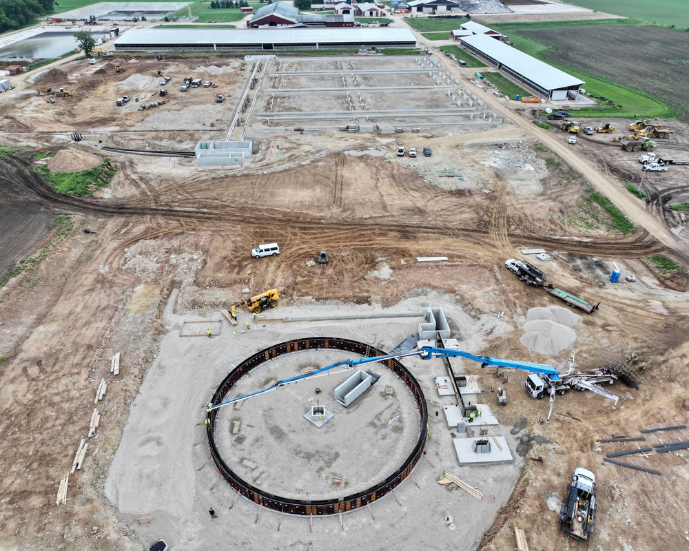 Overhead view of Trillium Hill Farm project