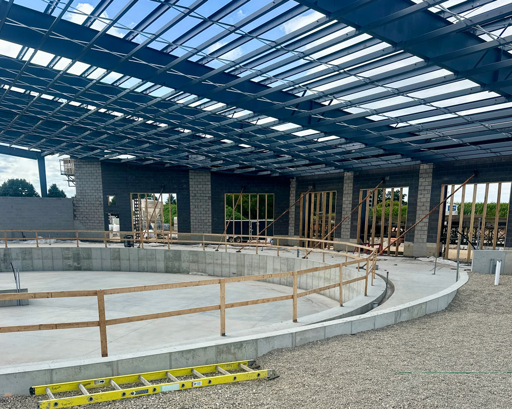 Interior image of the Trillium Hill Farm construction
