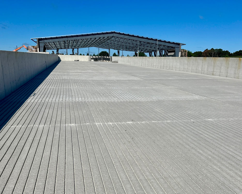 Exterior of the main cow pen area for Trillium Hills Farm.