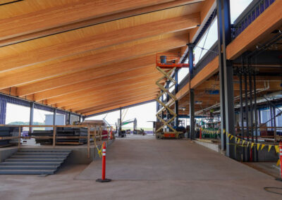 Interior shot of the new addition before the walls were complete for the Appleton International Airport