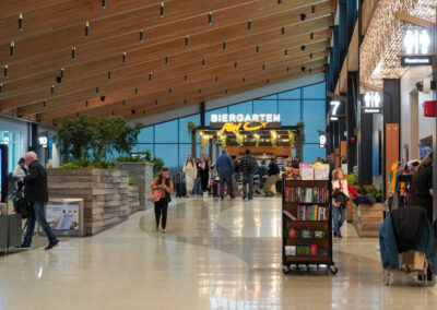 Interior view of the new addition to the Appleton International Airport